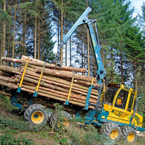 Cosechadora forestal con neumáticos - HSM 208F Kombi 9to - HSM - Hohenloher Spezial-Maschinenbau GmbH & Co. K - autocargador forestal