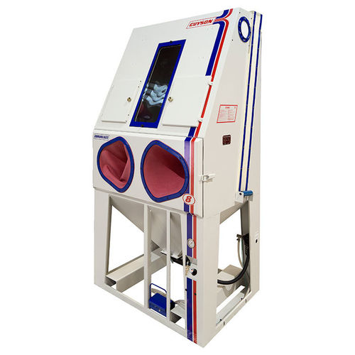 Cabina de chorro de arena de aspiración - Euroblast GL series - GUYSON - manual / con transportador de bandeja / para grabado en vidrio