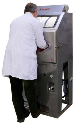 Cabina de chorro de arena de acero inoxidable - Mediblast - GUYSON - de aspiración / manual / para uso médico
