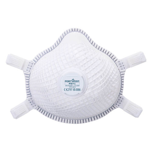 Máscara de protección desechable - P371WHR - Portwest Clothing Ltd - semimáscara / con sujeción posterior / blanca