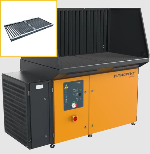 Mesa aspirante para soldaduras - DraftMax Ultra HEPAs - PLYMOVENT - para corte por plasma / autolimpiante
