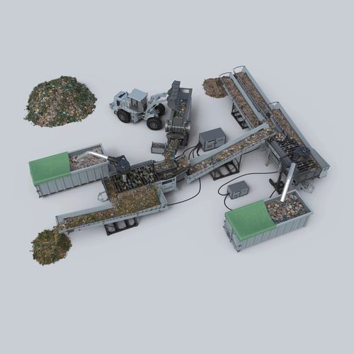 Estación de tratamiento de residuos para obras - Doppstadt - biorresiduo