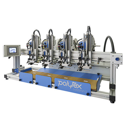 Aplicador de etiquetas automático - LA - Polytex - para muestras de tejido / para la industria textil / para etiquetas autoadhesivas