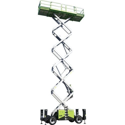 Plataforma elevadora de tijera para terreno difícil - ZS1623RT - Zoomlion Heavy Industry Science & Technology Co., - con ruedas / diésel / de exterior