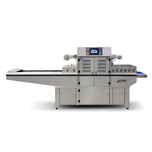 Operculadora para barquillas - FOODPACK SPEEDY DUO - Ilpra S.p.A. - lineal / automática / para la industria alimentaria