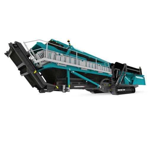 Criba para obra de construcción - CHIEFTAIN 2200  - Powerscreen - móvil / para productos a granel / 2 fracciones
