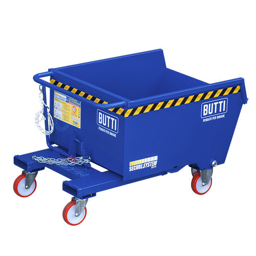 Volquete basculante de acero - 751R - BUTTI - para residuos / para carretilla elevadora / para apiladora