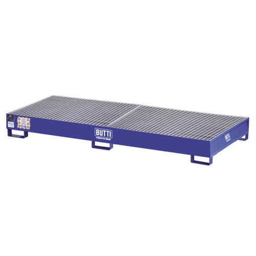 Cubeta de retención para contenedor IBC - 8070V2C - BUTTI - para barriles / de acero / con rejilla galvanizada