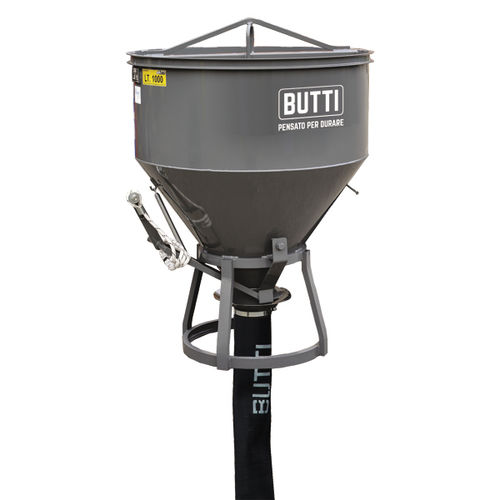 Cubo para hormigón cónico - 303 - BUTTI - con tubo de descarga