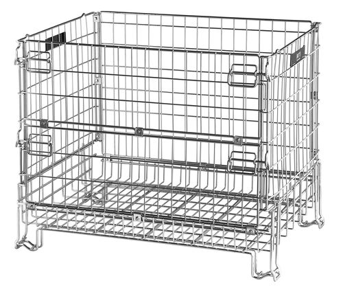 Caja-palé enrejada - 881B10RSZ - BUTTI - de manipulación / para almacenamiento / plegable