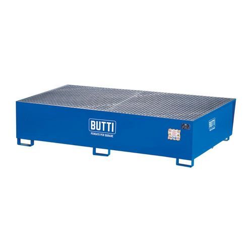 Cubeta de retención para estantería - 8080V4C - BUTTI - de acero / con rejilla galvanizada / con rejilla amovible