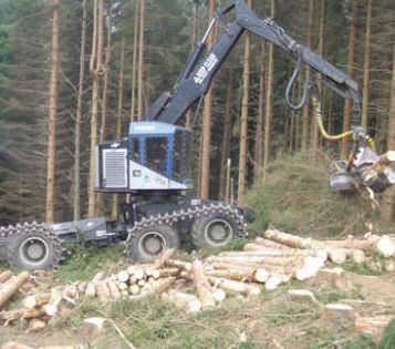 Cosechadora forestal con neumáticos - 300 hp | TB series - TimberPro, Inc.