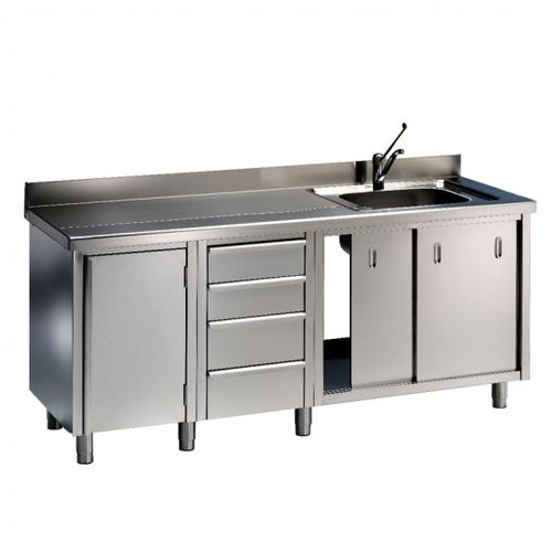 Banco de trabajo de acero inoxidable - SGD series - DISSET ODISEO, S.L. - modular
