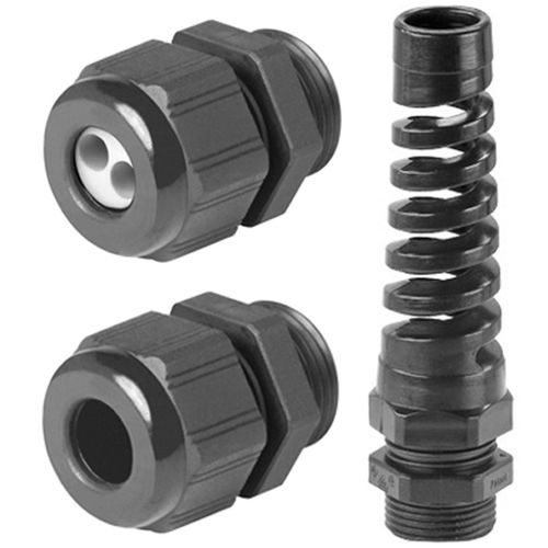 Prensaestopas de plástico - New Elfin - con protector espiral flex / doble