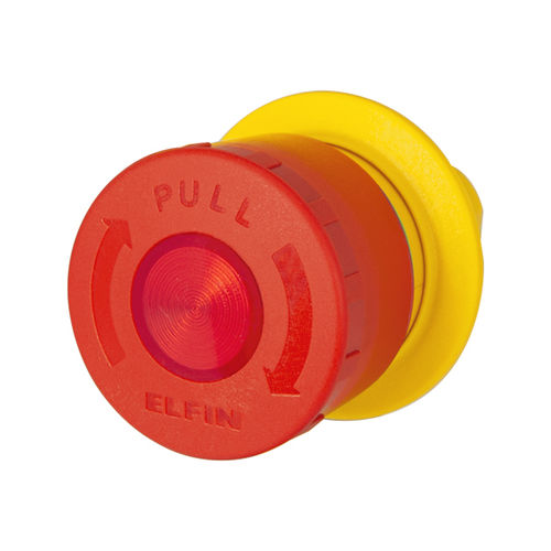 Botón pulsador de parada de emergencia - 020PTFALR4 - New Elfin - de seta / IK 03 / IP66