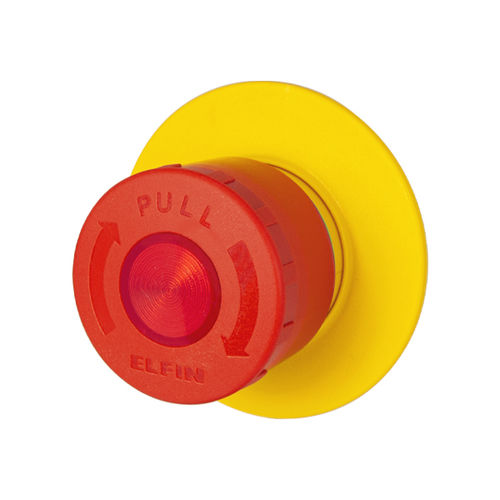 Botón pulsador de parada de emergencia - 020PTFALR6 - New Elfin - de seta / IP66 / con luz