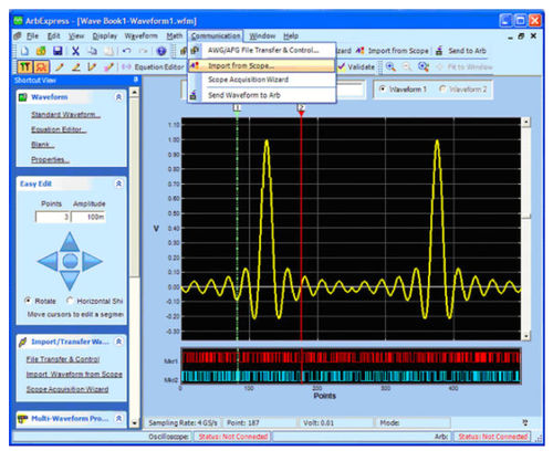 Software de interfaz - ArbExpress - Tektronix - para tratamiento de señal