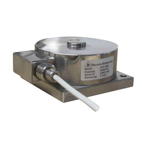 Célula de carga de compresión - 1000 - Pavone sistemi - de tipo botón / de galga extensométrica / en miniatura