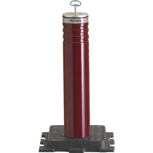 Bolardo retráctil semiautomático - 127/P 600SA - PILOMAT - neumático / para áreas peatonales / de acero
