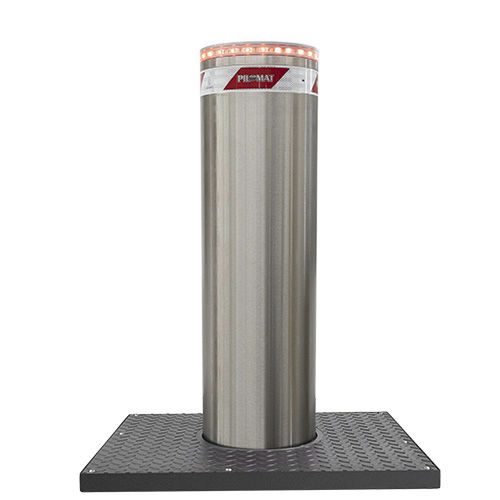 Bolardo retráctil automático - 275/K4 900A - PILOMAT - hidráulico / de acero inoxidable / alta seguridad