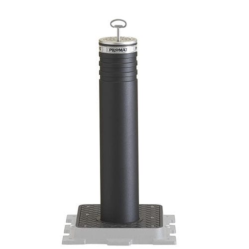 Bolardo retráctil semiautomático - 127/P 500SA - PILOMAT - neumático / para áreas peatonales / de acero