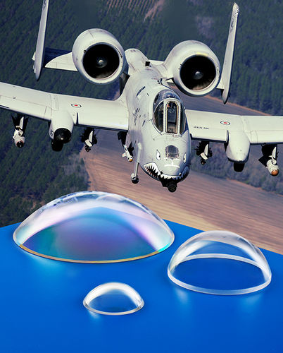 Vidrio óptico de domo - MELLER OPTICS - de cuarzo / de germanio / de zafiro