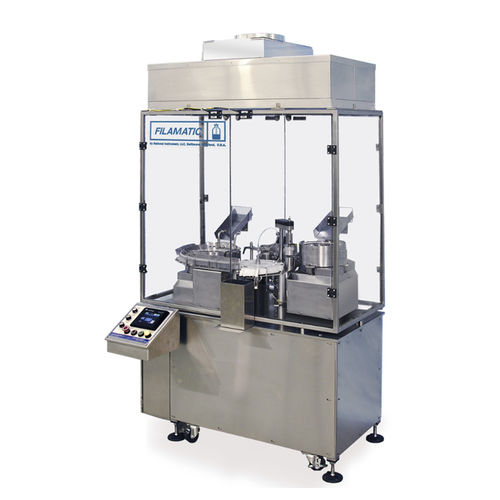 Llenadora taponadora de monobloque - Mini-Monobloc - Filamatic - flexible / para manguera / para productos terminados
