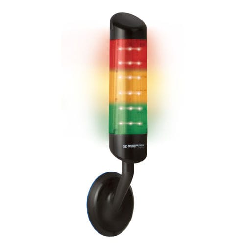 Columna de señalización LED - CleanSIGN - 695.310.55 - WERMA - intermitente / de 3 colores / IP67