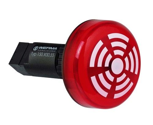 Avisador zumbador IP65 - 150.100.55 - WERMA - con avisador luminoso de LED
