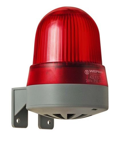 Avisador zumbador de seguridad intrínseca - 422.110.75 - WERMA - con avisador luminoso de LED