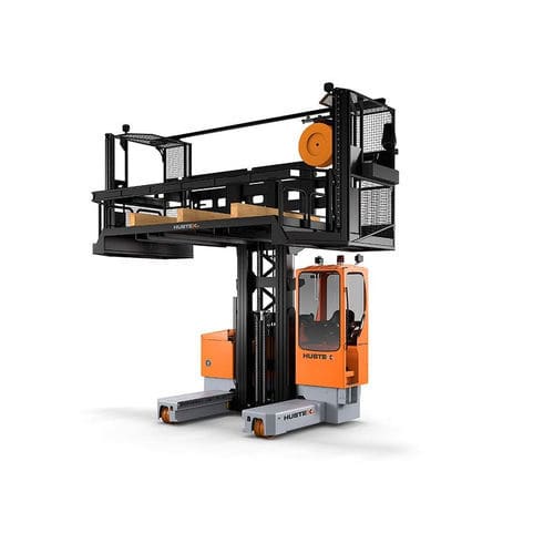 Carretilla elevadora lateral eléctrica - KP - HUBTEX - con operador sentado / para pasillos estrechos / de preparación de pedidos