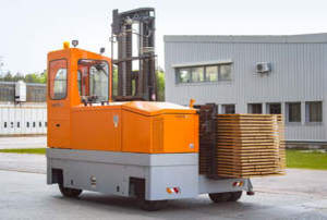 Carretilla elevadora lateral eléctrica - 2150 - HUBTEX - con operador sentado / de manipulación / para interior