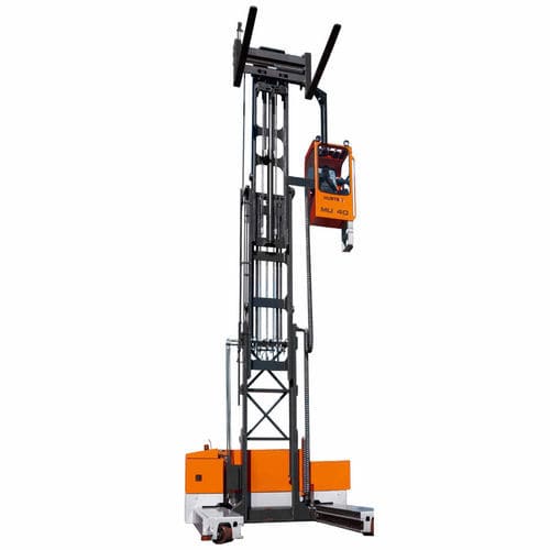 Carretilla elevadora lateral eléctrica - MU  - HUBTEX - con operador sentado / de manipulación / para pasillos estrechos