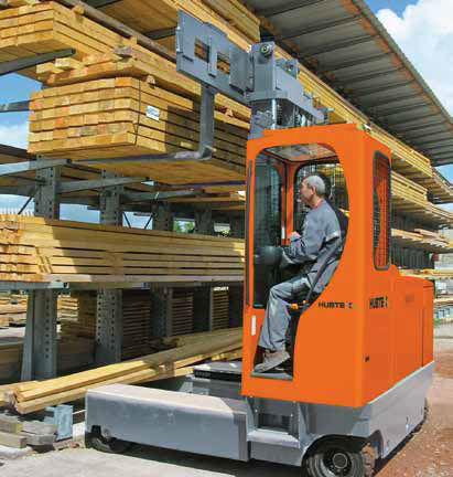 Carretilla elevadora lateral eléctrica - 2125 - HUBTEX - con operador sentado / de manipulación / multidireccional