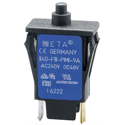 Disyuntor térmico - 1140-F, 1140-G series - E-T-A - de rearme manual / unipolar / tipo botón