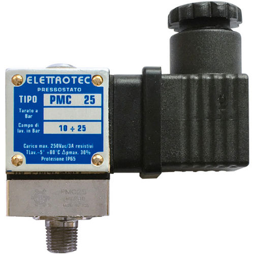Presostato de pistón ajustable - PMC - ELETTROTEC s.r.l. - de membrana / SPDT / en riel DIN