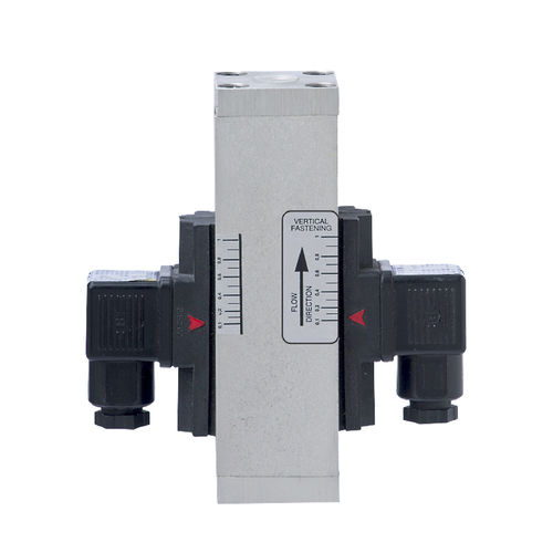 Controlador de caudal de pistón - IF…DE - ELETTROTEC s.r.l. - para líquido / vertical / de latón