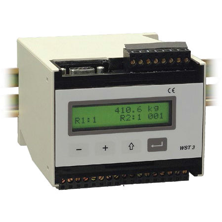 Transmisor de peso con salida analógica - WST 3 - Vishay Nobel Transducers - con salida digital / Modbus RTU / montado sobre carril DIN