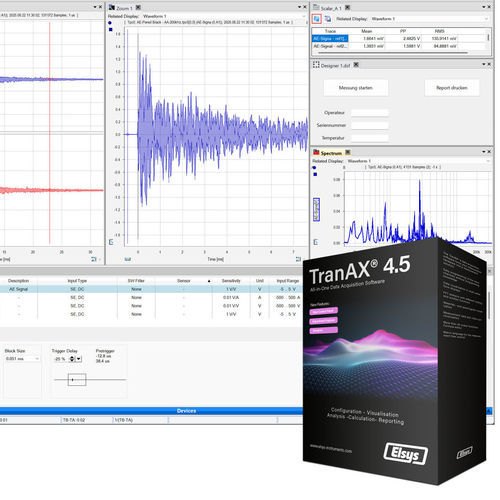 Software de programación - TranAX 4.5 - Elsys AG - de medición / de adquisición de datos / de postprocesamiento