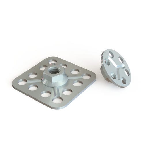 Tuerca con base con tuerca - DFC series - Specialinsert s.r.l. - pegada / moldeado / de acero inoxidable