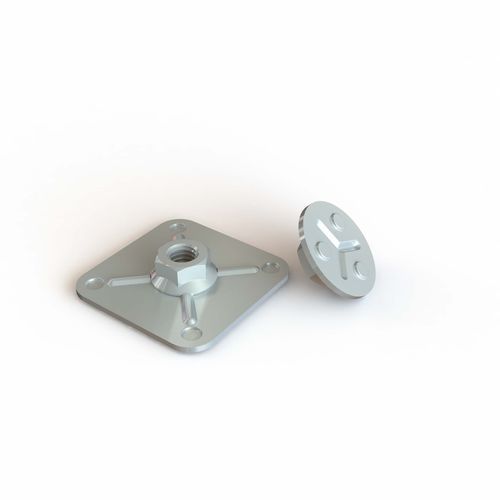 Tuerca con base con tuerca - DFCY series - Specialinsert s.r.l. - pegada / moldeado / de acero inoxidable