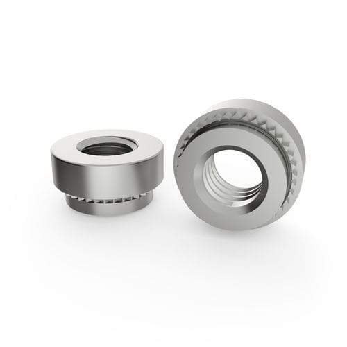 Tuerca autofrenadas - CL series - Specialinsert s.r.l. - cilíndrica / de engaste / de acero