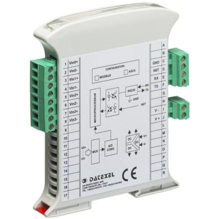 Módulo de entrada analógico - DAT3015-I - DATEXEL SRL - Modbus RTU / RS-485 / RS-232