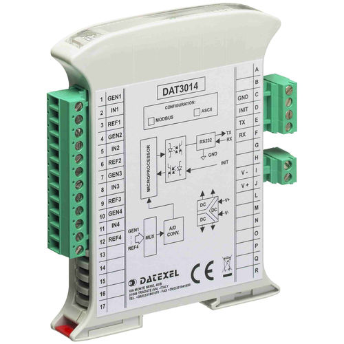 Módulo E/S digital - DAT3011 - DATEXEL SRL - analógico / RS-485 / Modbus