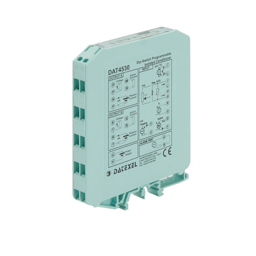 Convertidor/aislador de señal - DAT4530 - DATEXEL SRL - analógico / con 2 salidas analógicas / en riel DIN