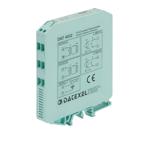 Convertidor analógico - DAT4532-A - DATEXEL SRL - tensión / corriente / con 2 salidas analógicas / para termopar