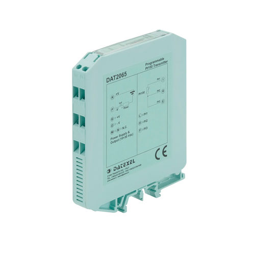 Transmisor de temperatura en riel DIN - DAT2065 - DATEXEL SRL - RTD / Pt100 / salida de corriente