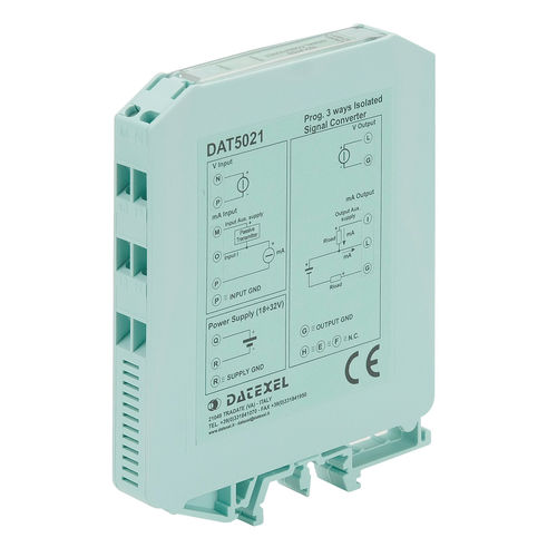 Convertidor de señal - DAT5021 - DATEXEL SRL - tensión / corriente / con 1 entrada analógica / con 1 salida analógica