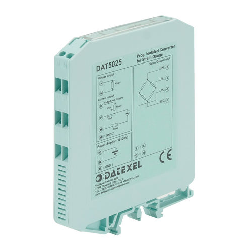 Convertidor analógico - DAT5025 - DATEXEL SRL - con 1 salida analógica / para célula de carga / en riel DIN