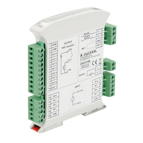 Módulo E/S digital - DAT3188-4 - DATEXEL SRL - RS-485 / Modbus / con 4 salidas digitales